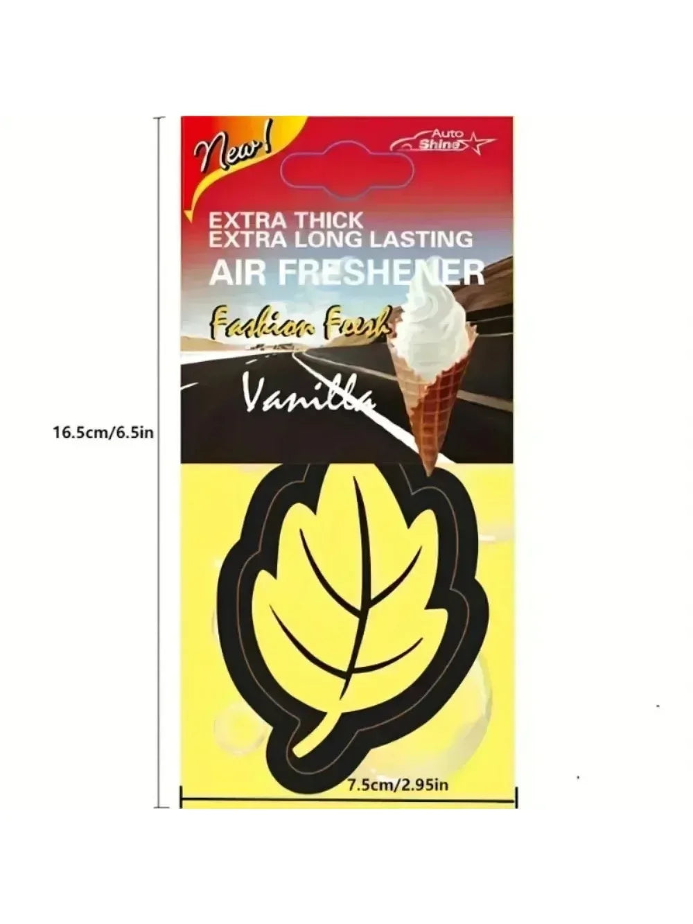 3-60Pcs Car Air Freshener Natural Scented Tea Paper Auto Hanging Vanilla Perfume Fragrance Leaf Shape Car Accessories Interior