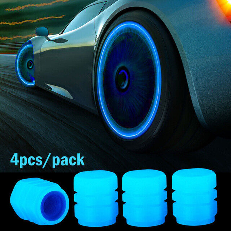 4X Tyre Valve Dust Caps Schrader Car Bike Motorcycle Alloy UK Seller