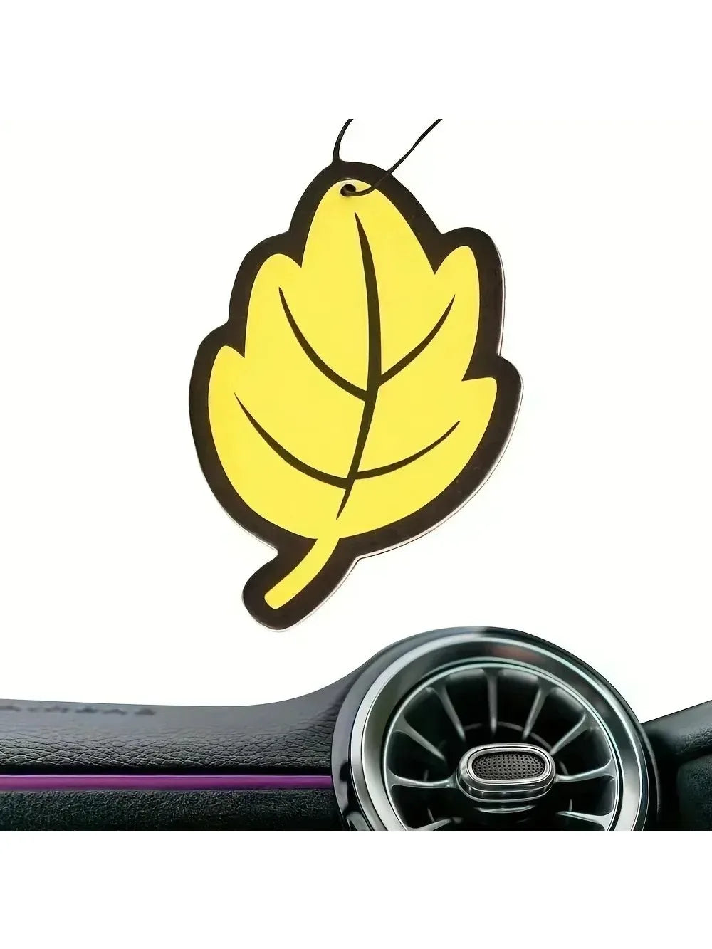 3-60Pcs Car Air Freshener Natural Scented Tea Paper Auto Hanging Vanilla Perfume Fragrance Leaf Shape Car Accessories Interior