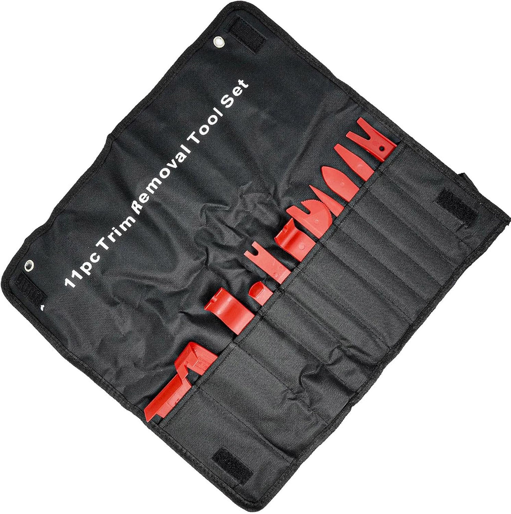 ® 11PCS Car Trim Removal Tool Set, Trim Tools for Car Door, Removing Panels, Fastener Terminal Remover Molding Set Kit Pouch Pry Interior Van