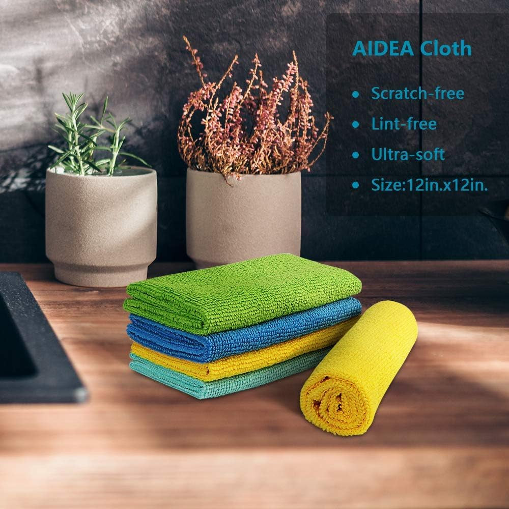 Microfibre Cleaning Cloth Lint Free Washable Pack of 24 30X30Cm