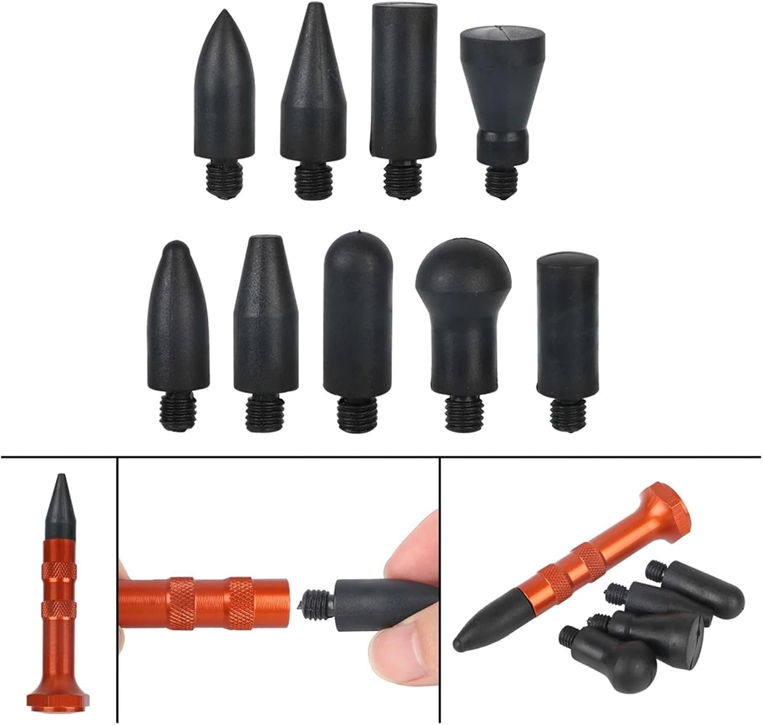 Car Dent Hammer Repair Dings Removal Tools Hail Bulge Remover Tap down Pen Auto Sheet Metal Set Automotive Accessories