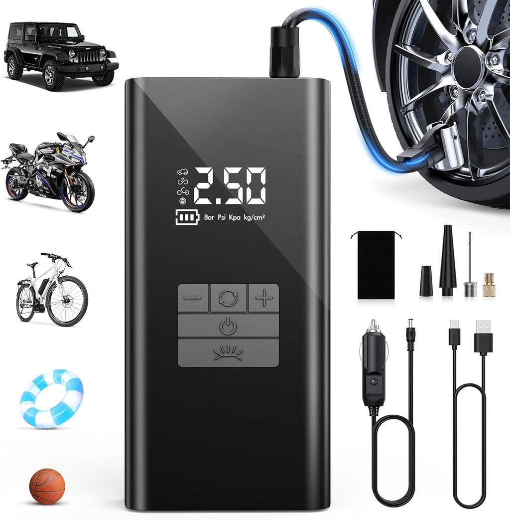 Cordless Tyre Inflator Portable Air Compressor