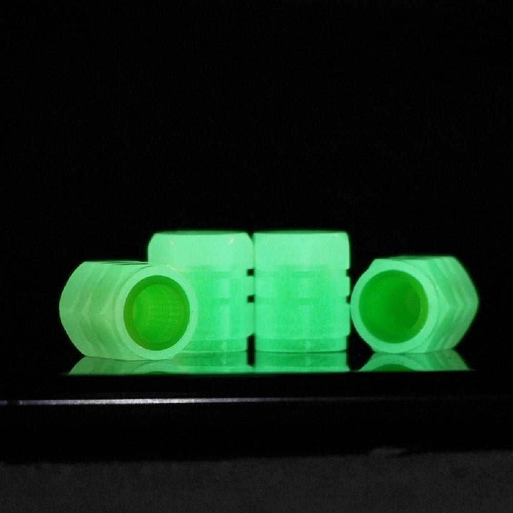 4X Tyre Valve Dust Caps Schrader Car Bike Motorcycle Alloy UK Seller