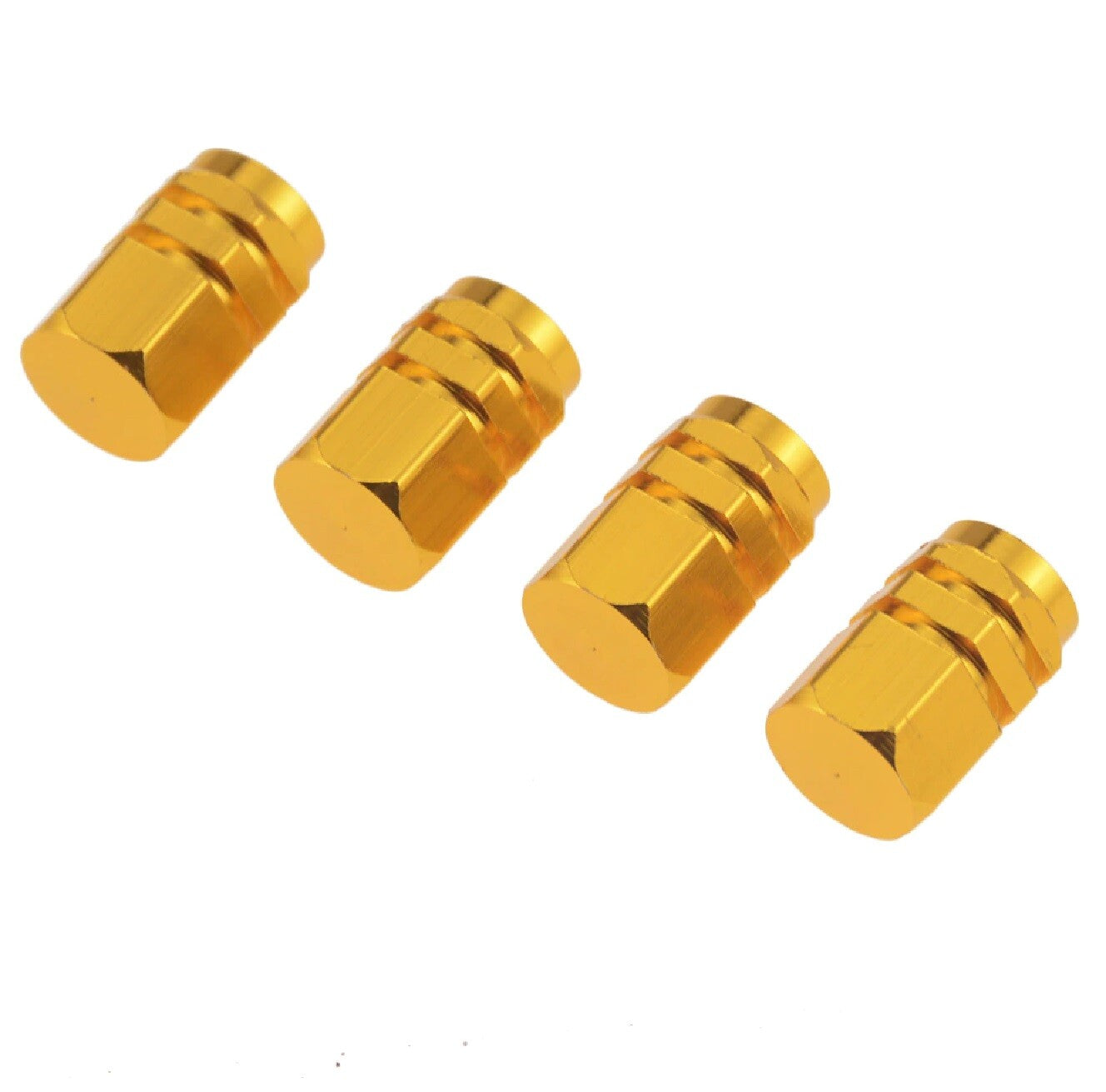 4X Tyre Valve Dust Caps Schrader Car Bike Motorcycle Alloy UK Seller