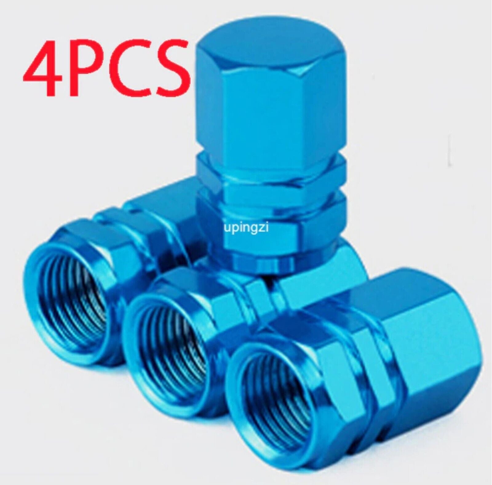 4X Tyre Valve Dust Caps Schrader Car Bike Motorcycle Alloy UK Seller