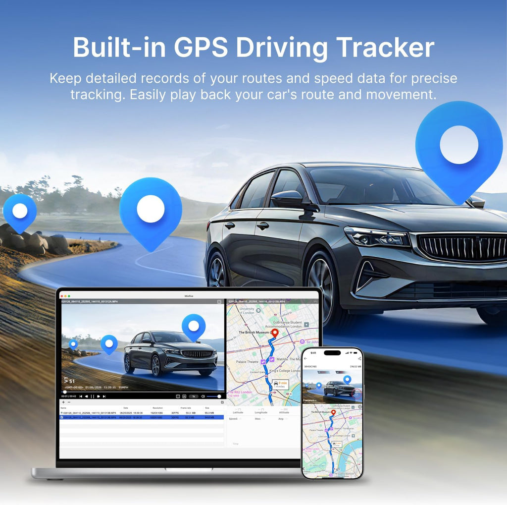S1+ 4K Dash Cam with Built-In GPS & UK Speed Camera Alerts