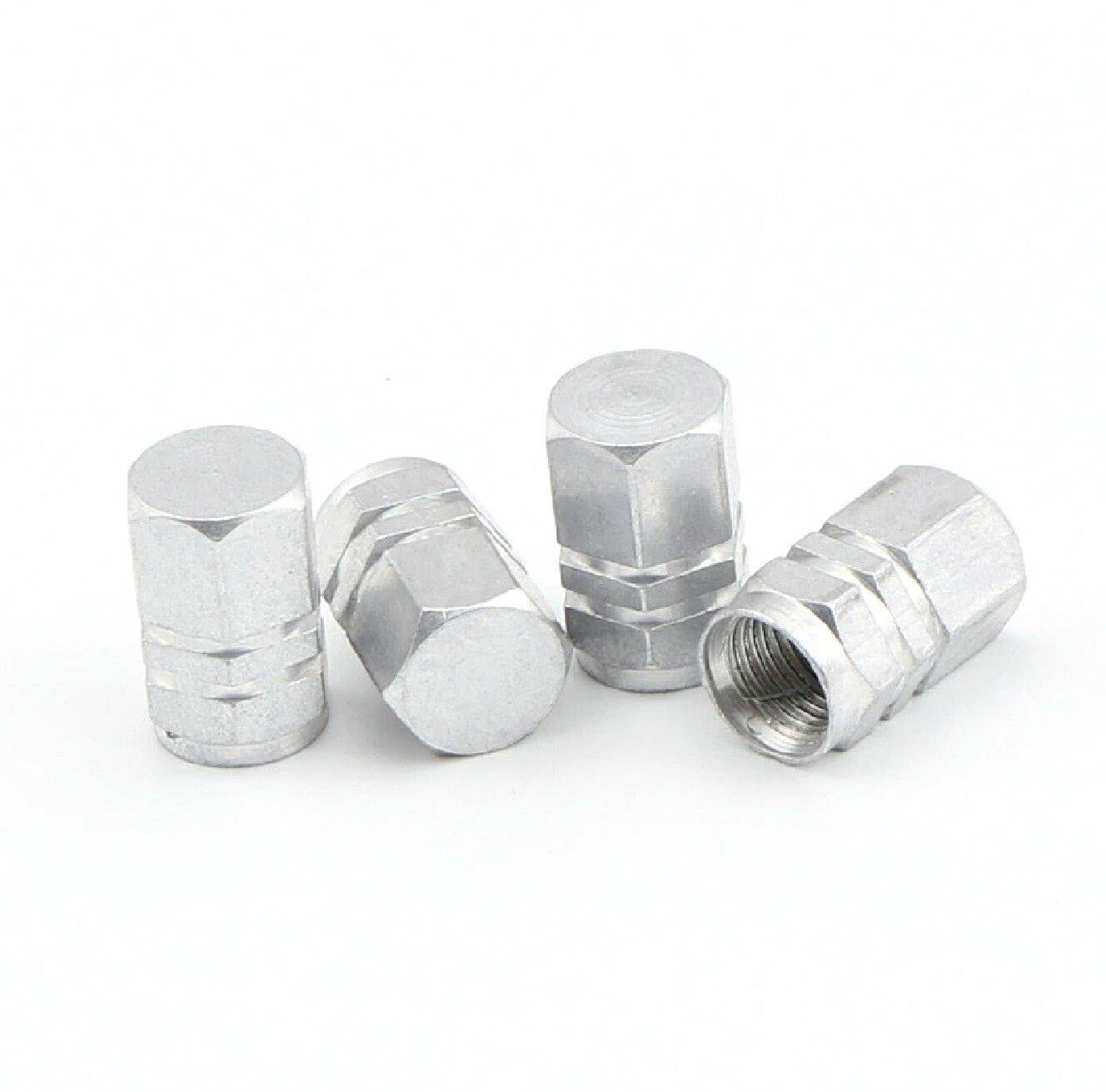 4X Tyre Valve Dust Caps Schrader Car Bike Motorcycle Alloy UK Seller
