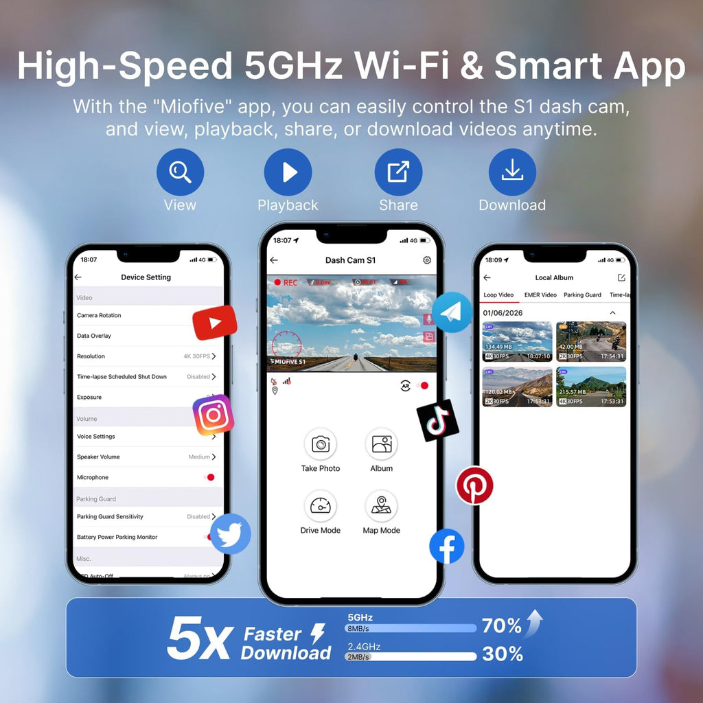 S1+ 4K Dash Cam with Built-In GPS & UK Speed Camera Alerts