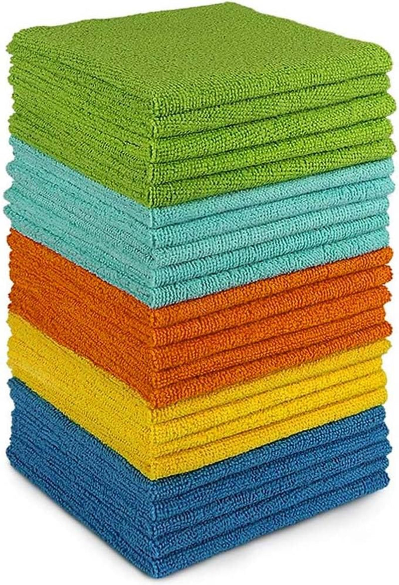Microfibre Cleaning Cloth Lint Free Washable Pack of 24 30X30Cm