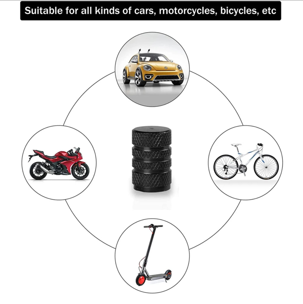 4Pcs Tire Valve Stems Cap Wheel Stem Air Valve Cap Universal Car Bike UK Seller