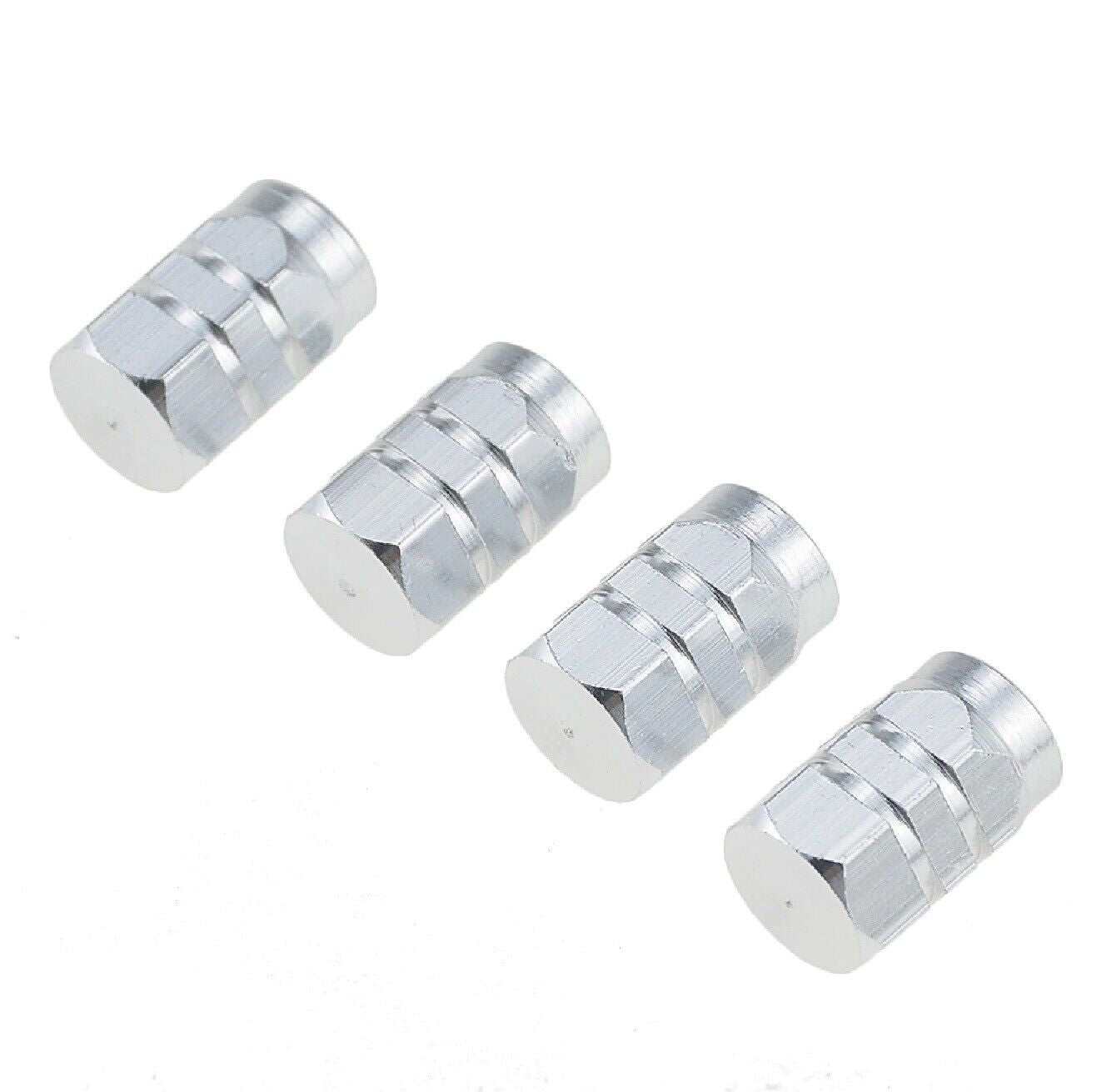 4X Tyre Valve Dust Caps Schrader Car Bike Motorcycle Alloy UK Seller
