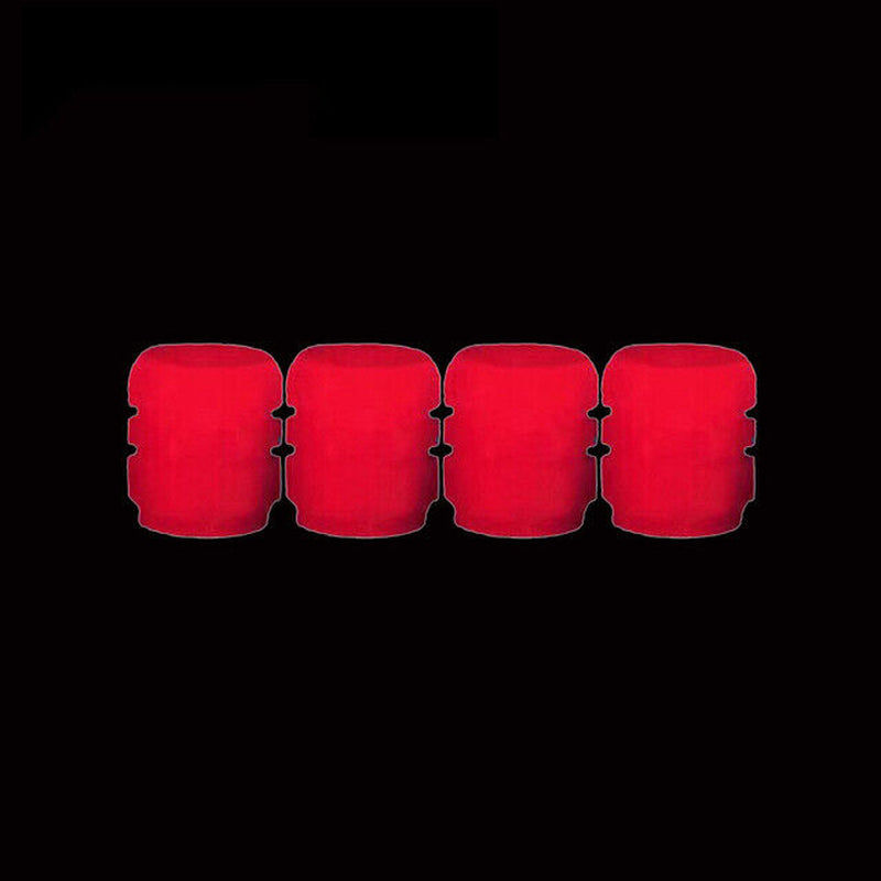 4X Tyre Valve Dust Caps Schrader Car Bike Motorcycle Alloy UK Seller