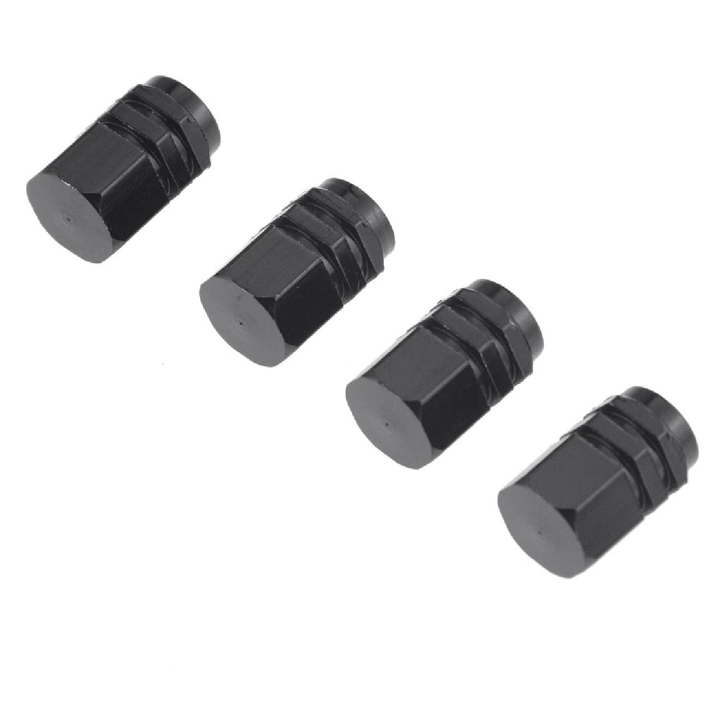 4X Tyre Valve Dust Caps Schrader Car Bike Motorcycle Alloy UK Seller