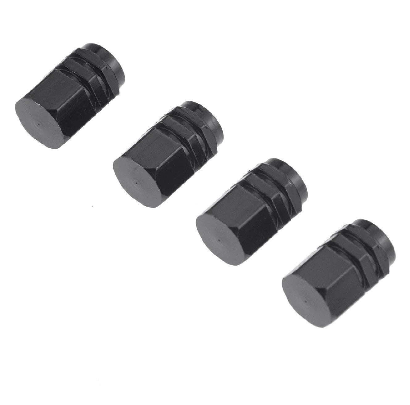 4X Tyre Valve Dust Caps Schrader Car Bike Motorcycle Alloy UK Seller